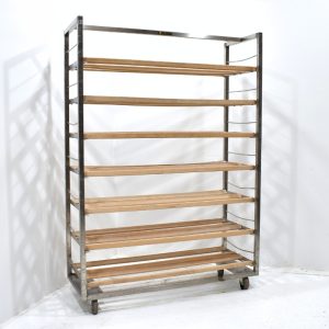 Brood afkoelkar – RVS frame met beukenhouten liggers