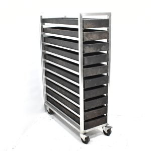 RVS Rek met 10 Ontbijtkoekbakken occasion