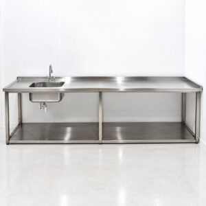 RVS Wastafel 300x70x86,5 cm