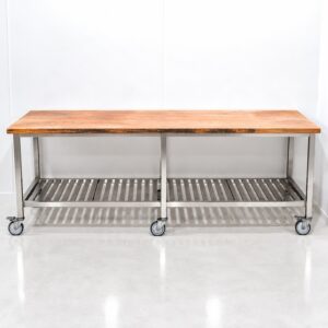 RVS Werkbank 250x80x91,5 cm.