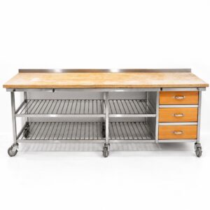 RVS Werkbank 265x80x93,5 cm